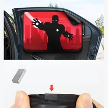 마블 캐릭터 차량 그늘막 창문 햇빛가리개 자동차차광막 간편사용 굿디자인, 1개, 아이언맨