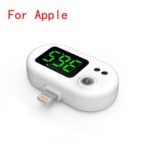 휴대 전화 인간의 체온 측정 미니 포켓 임상 온도계 귀 ios에 대 한 type-C USB, 01 White IP