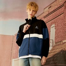 이십오퍼센테이지 25P 블록 윈드 브레이커 [네이비]