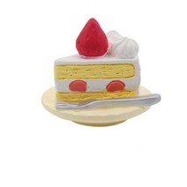 가장 완벽한 미니어처 홈 로스트 커피숍 인형 디스플레이 촬영 소품 수지 장식 공예 모델 DIY, Strawberry Cake