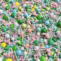 Manvscakes Cake sprinkles Pink green 케이크 스프링클 캔디 핑크 그린 113g, 1개