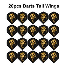 다트 기계 게임 업소용 판 비트 개대 전문 전자 소프트 팁 상자 항공편 블랙 샤프트, 20pcs 블랙 윙 c6