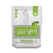 먼지날림 방지 사과향 고양이 모래 2개 훈련 배변활동