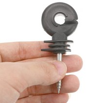 10 Pcs 블랙 전기 울타리 절연체 스크류 인 절연체 울타리 링 포스트 우드 포스트 절연체