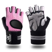 윈어블 여자 굳은살 방지 남자 여성 헬스용 장갑 턱걸이 웨이트 헬스 장갑 손목 스트랩, 02.손목 스트랩형 핑크, L