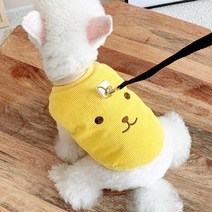 강아지 옷 하네스 고리가 있는 기모 패딩조끼 가을 겨울 선물, 블루, M