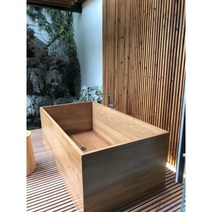 편백욕조 편백나무반신욕기 오크 목욕통 두꺼운 사각 욕조 성인 우드 샤워 원목 목욕, 02 1200x700x600