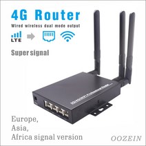 공유기 300Mbps 4G 라우터 산업용 초강력 고 신호 안테나 SMA LTE cat6 스마트 CPE Wifi RJ45 LAN 모뎀 4G SIM OOZEIN, 02 Bundle1