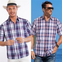 쟌피엘 페이싱 지지미 반팔셔츠 시어서커 린넨셔츠