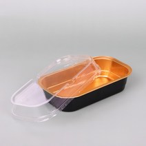 직사각 알루미늄 티라미수 용기 일회용 보틀케이크, 블랙골드 300ml 20개