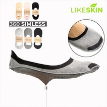 [LIKESKIN] 라이크스킨 한겹더! 360도 실리콘 심리스 페이크 삭스 양말