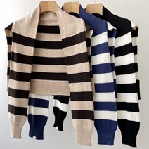 케이에비뉴 단가라 어깨 니트 숄 머플러