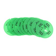 shangren 10 팩 의류 랙 크기 분할 라운드 옷걸이 분할-아기 옷장 크기 분할기, 9cm, 녹색 XXL, 플라스틱
