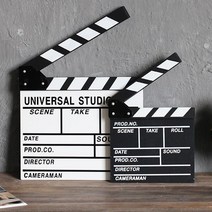 감독 비디오 장면 Clapperboard Clapper Board Dry Erase Director TV 영화 클립 필름 액션 슬레이트 박수 수제 컷 소품, 20x20cm