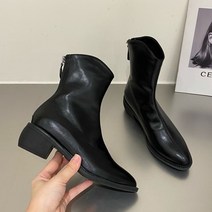 승마 부츠 승마 신발 화 용품패션 숙녀 무릎 높이 첼시 부츠 여성 힐 펌프스 신발 지퍼 뾰족한 발가락, 03 5.5, 04 Black Short_03 5.5