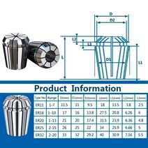절삭공구홀더 스프링 콜렛 ER 척 CNC 밀링 선반 공구 거치대, 51 ER32 80mm