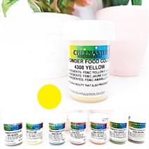 셰프마스터 식용색소 20g 수용성 초콜릿(지용성색소), powder yellow3g