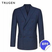트루젠 모혼방 스판 체크 패턴 더블 자켓 TG8F9-MTJ353