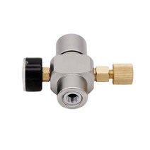 co2레귤레이터 분배기 레귤레이터 이탄 기본 CO2 미니 가스 레귤레이터 충전기 0-30 PSI Keg Kegerator 8mm, 한개옵션0