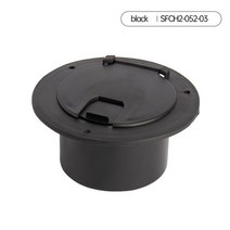 캠핑카 부품 원형 전기 케이블 코드 해치 1 개 5.2 "O.D. Flange 2.6 "RV 트럭 보트 요트 캠핑, 01 black