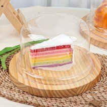 아크릴 케이크돔 케익커버 빵보관함 음식덮개 푸드커버 투명보관, B-3) 원형원목케익받침355 (212757)