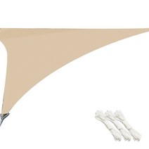 HK.sell 굿라이프 생활 타프 HDPE 메쉬 삼각 3X4X5m, 베이지