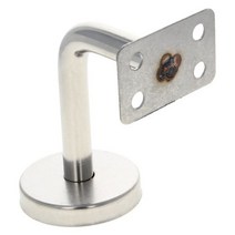 MroMax 50mm 직경 난간 브래킷 스테인레스 스틸 벽 닦았 세련된 실버 핸드 레일 계단, 201 A12x60x80mm