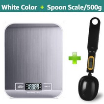 주방용 계량저울 디지털 주방 저울 5kg 10kg 식품 다기능 304 스틸 요리저울, 화이트 블랙 sp, 협력사