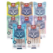 완피 크리미 퓨레 고양이 간식 참치 14g x 5p, 참치+대구, 8개