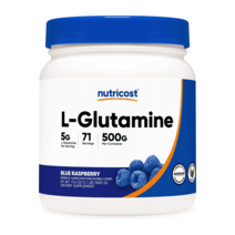 뉴트리코스트 Nutricost L-Glutamine Powder 5000mg 고흡수 엘 글루타민 분말 블루베리맛 17.6oz(500g) 2병, x, 1개