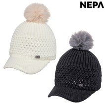 NEPA 네파 여성 겨울 털모자 등산 방한 모자, 아이보리
