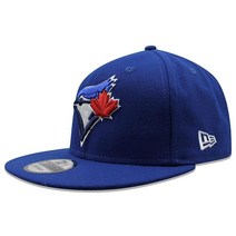 New Era Toronto Blue Jays 조절 가능한 9Fifty MLB 플랫 빌 야구 모자 950 [관부가세 포함] 704957, One Size