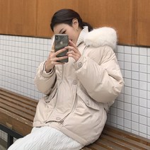 떳다그녀 리코든 퍼 후드 패딩