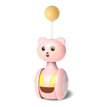 캣휠 고양이운동기구 고양이휠 자동 고양이 장난감 공 애완 동물 재미 있은 새끼 대화 형 텀블러 균형 휠, 02 Pink2