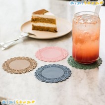 [airistore] 실리콘 유리 컵 찻잔 홀더 받침 대 티 코스터 소, 소_마린블루