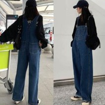 진청 캐주얼 데님 청 멜빵 바지 점프수트 LD889