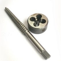 2pcs hss 미터법 사다리꼴 나사 탭 및 다이 세트 tr10 tr10x2 tr10x3 t 왼손 tr 나사 탭 라운드 다이 세트 t10 t10x2 t10x3, 1set tr10x2