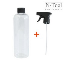 엔툴 투명 소분용기 500ml (높이20cm) (28파이) + 28파이 트리거