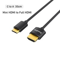 SmallRig 울트라 슬림 고속 4K 미니 HDMI to 케이블 C A /D A/35cm/ 55cm Sony/Nikon/Canon 3040/3041/3042/3043, CHINA, C to A 35cm