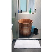 편백나무반신욕기 1인 간이욕조 반신욕기 이동식 가정용 히노끼 욕조 목용탕 홈 사우나 찜질방, 65X70개