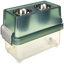 IRIS Small Elevated Feeder with Airtight storage Green null, 1, Green/Clear