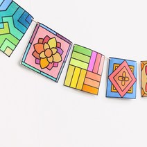 바이오로드 패브릭 가랜드 만들기 2종, 단청, 1개