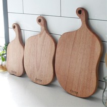 통원목 캠핑용 플레이트 손잡이도마 감성주방 센스있는선물 위생적인 브런치타임 홈카페 자취템, 소