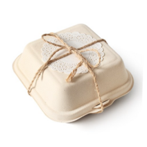 피크닉앤패키지 펄프도시락 크라프트 3호 10p + 도일리 10p + 마끈 6m, 5세트