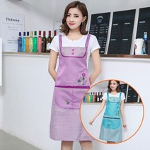 원피스앞치마 미술 교사앞치마 미용실 앞치마 공방, 퍼플