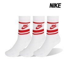 나이키 양말 에브리데이 에센셜 크루삭스 3개입 레드 CQ0301-102, CQ0301-102:M(240-260)