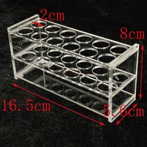 실험용 소모품 화학 유리 거치대 유기 시험관 12 홀 구경 20mm 비색관, 한개옵션0
