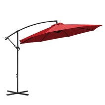 BUyuS낚시 대형파라솔 캠핑파라솔 야외용파라솔 옥상 홀딩파라솔 300cm 캠핑 특대형 카페 특대형파라솔굿딜 브이숍, 팬시파라솔_레드