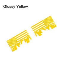 자동차 스티커 범용 그래픽 미국 국기 장식 데칼 포드 F150 토요타 Hilux 닷지 Ram Isuzu Dmax GW, 06 Glossy Yellow_01 30x16cm