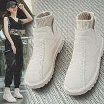 사사로이 여성 부츠 마틴부츠 기모부츠 양모부츠 발목삭스부츠 2.5cm단화 발편안한부츠 겨울부츠 여자부츠